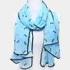 Truedames Bow Print Scarf In Blue