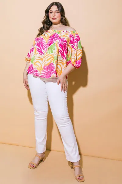 Truedames Breaking Hearts Woven Top In Multi