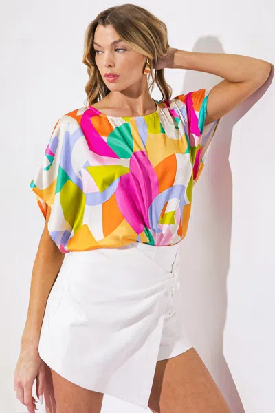 Truedames Breathe Freely Woven Top In Multi