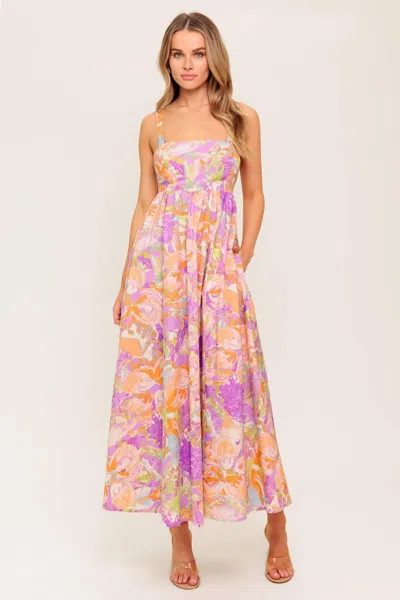 Truedames Breeze Song Pink Woven Midi Dress