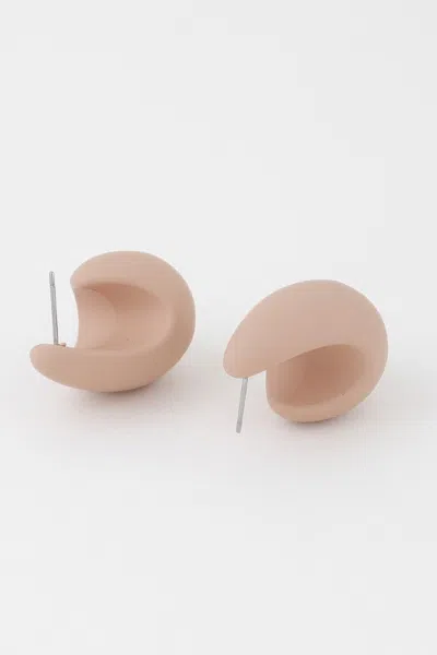 Truedames Bright Bulky Hoop Earrings In Brown