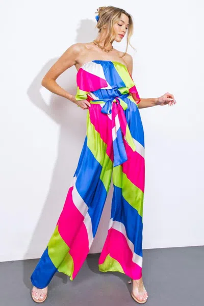 Truedames Broadwalk Dream Woven Jumpsuit In Multi