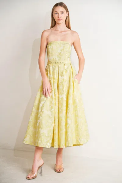 Truedames Buttercup Bloom Woven Midi Dress In Animal Print
