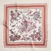 Truedames Butterfly Flower Garden Printed Square Silky Satin Scarf In Multi