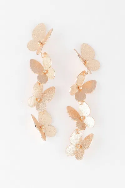 Truedames Butterfly Wisp Earrings In Gold