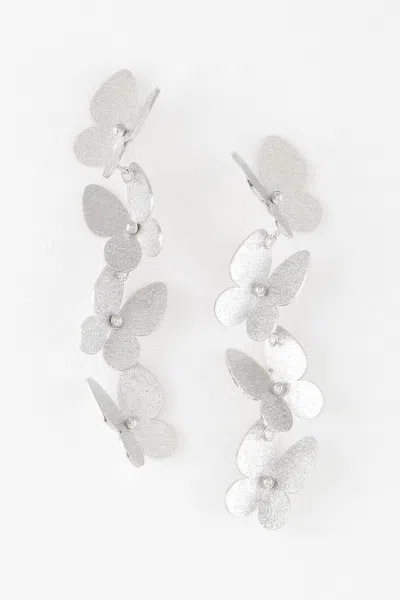Truedames Butterfly Wisp Earrings In Silver