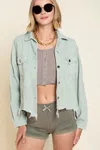 Truedames Button Down Corduroy Trucker Jacket In Multi