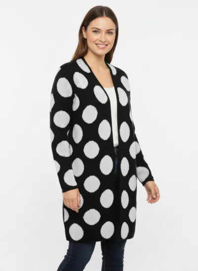 Truedames By Design Open Cardigan Sweater In Black