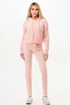 Truedames Cable Hoodie Sweater 2pcs Set In Pink