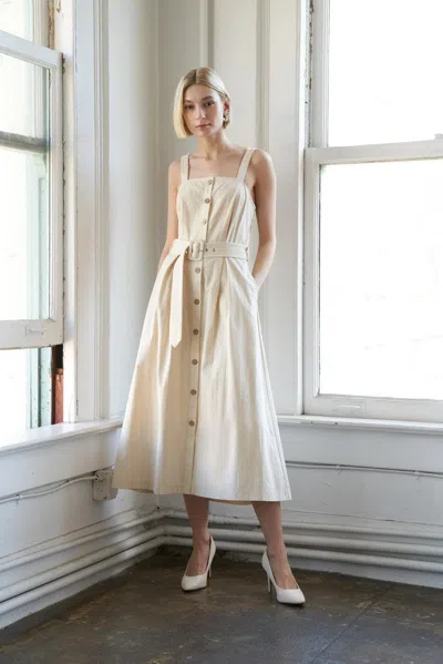 Truedames California Dreaming Woven Midi Dress In White