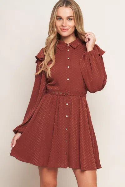 Truedames Call It Love Woven Mini Dress In Red