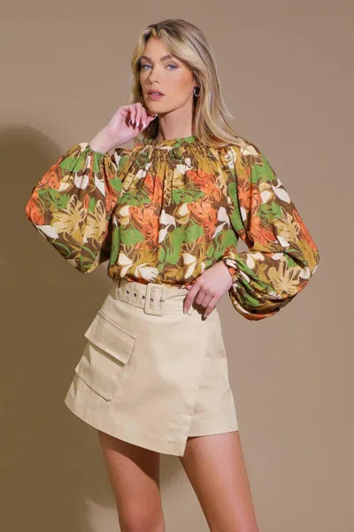 Truedames Call It Love Woven Top In Brown