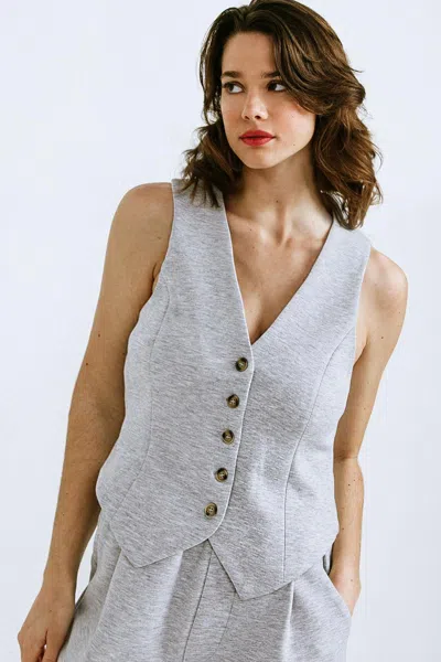 Truedames Call My Lovely Ponti Vest In Blue