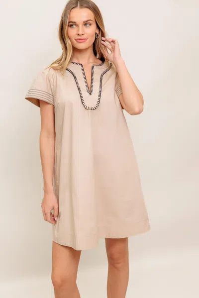 Truedames Calm Silhouette Woven Mini Dress In Black