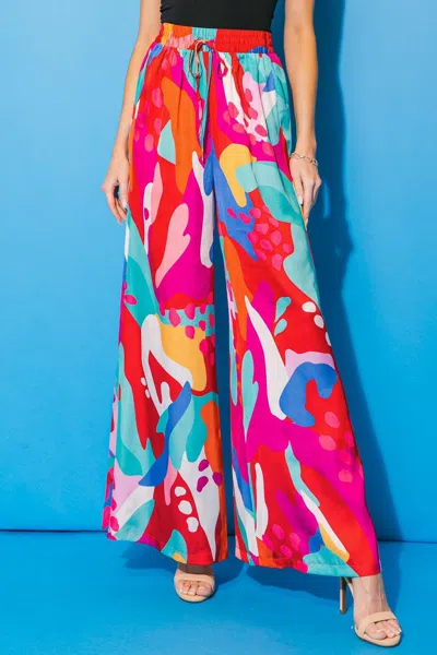 Truedames Cancun Getaway Satin Pants In Pink
