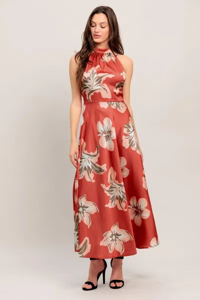 Truedames Can't Look Away Woven Midi Dress In Multi