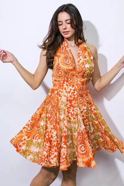 Truedames Capitola Dates Woven Dress In Brown