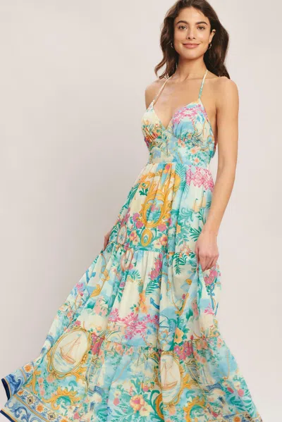 Truedames Capri Sail Away Woven Maxi Dress In Multi