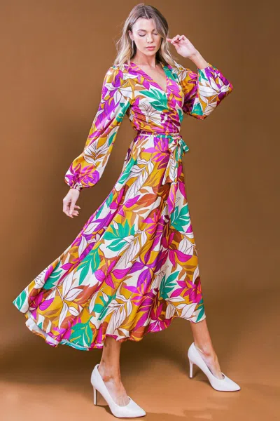 Truedames Carefree Confidence Woven Midi Dress In Multi