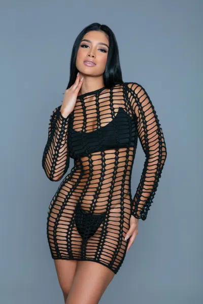 Truedames Carson Crochet Cover Up In Black