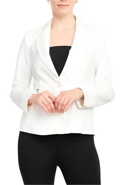 Truedames Carter Castle Stretch Blazer In White