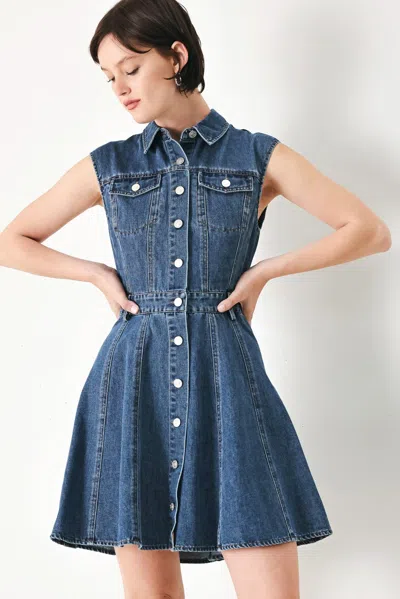 Truedames Casual Glam Denim Mini Dress In Blue