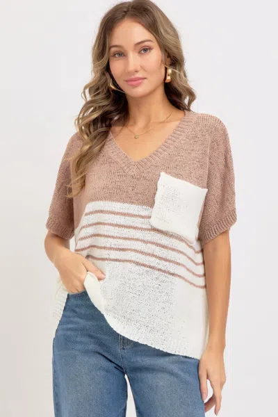 Truedames Casual Oversized Knit Top In Multi