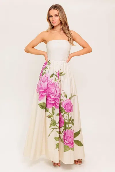 Truedames Caught In The Breeze Floral Woven Maxi Dress In Multi