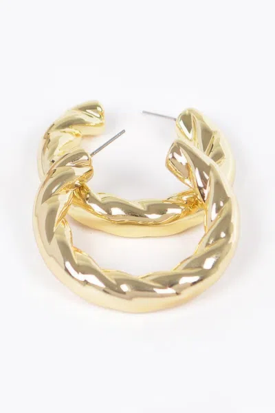 Truedames Ccb Hoop Earring In Gold