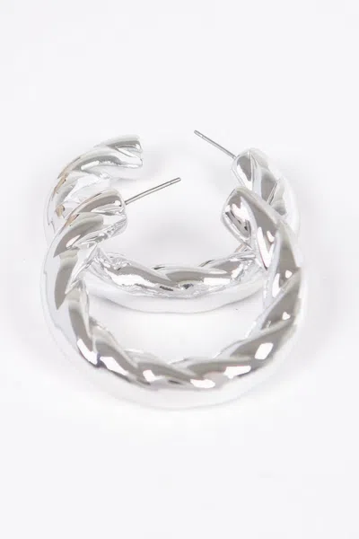 Truedames Ccb Hoop Earring In Silver