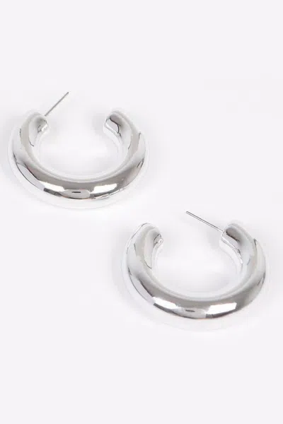 Truedames Ccb Mini Hoop Earring In Silver