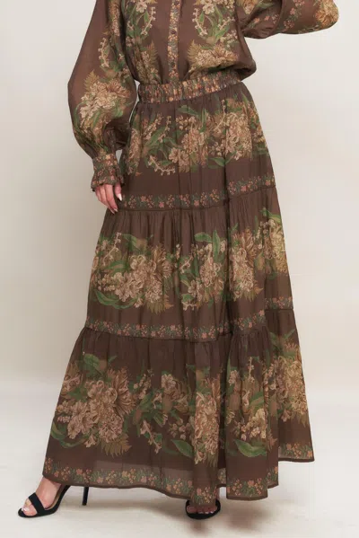 Truedames Celebrity Moment Woven Maxi Skirt In Brown