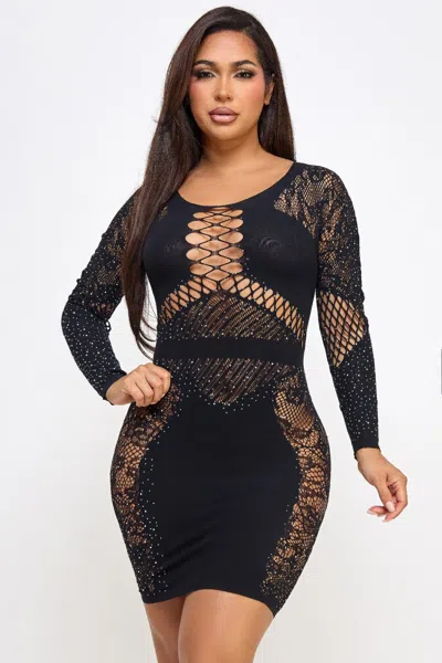 Truedames Celeste Mini Dress In Black