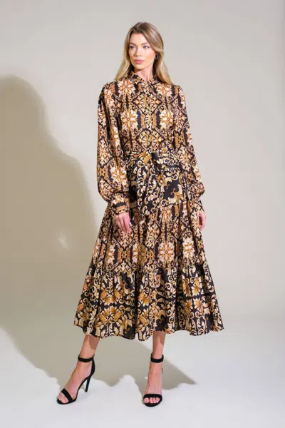 Truedames Celestial Beauty Woven Midi Dress In Black