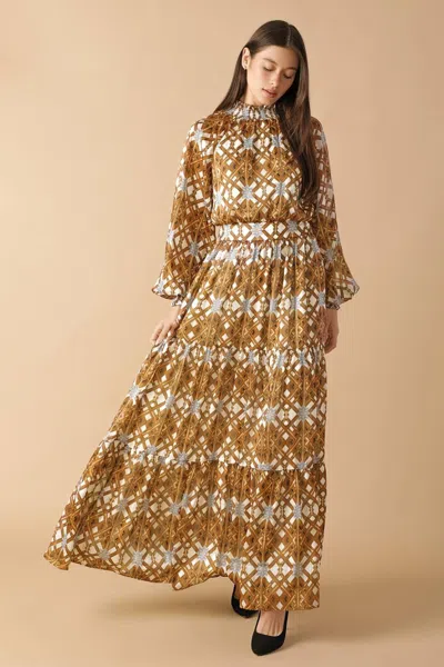 Truedames Celestial Cascade Woven Maxi Dress In Multi