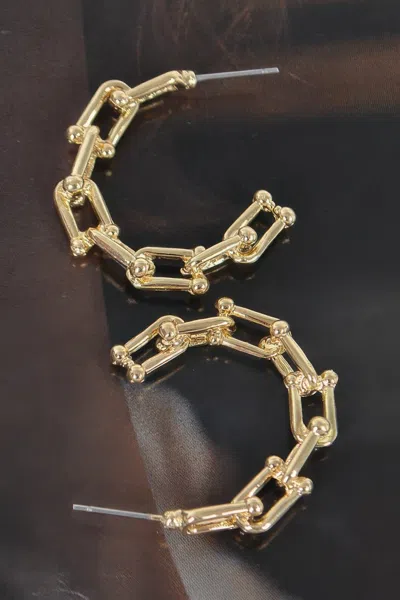 Truedames Chain Hoop Earrings In Gold