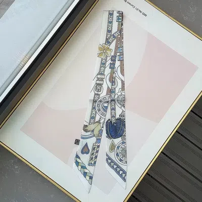 Truedames Chain Motif Print Silky Twilly Skinny Scarf In Multi