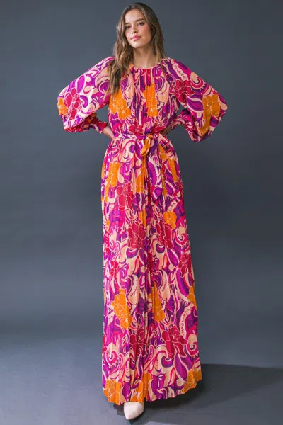 Truedames Changing Locations Woven Maxi Dress In Multi