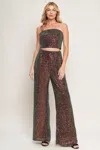 Truedames Charming Composure Sequin Top And Bottom Set In Multi