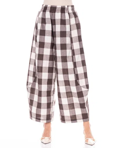 Truedames Checkered Pants In Brown