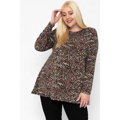 Truedames Cheetah Print Tunic In Multi