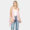 Truedames Chevron Textured Vest In Pink