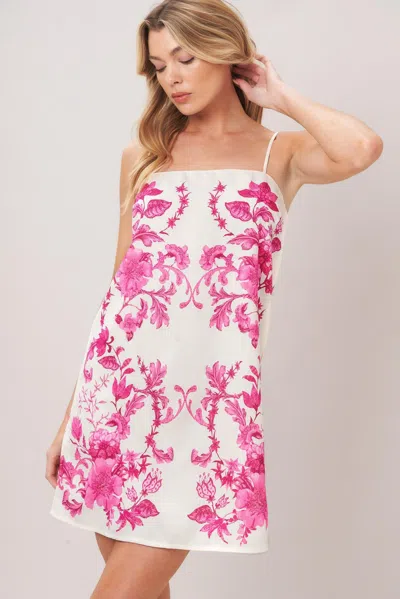 Truedames Chic Blossom Woven Mini Dress In Multi