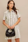 Truedames Chic Python Woven Mini Dress In White