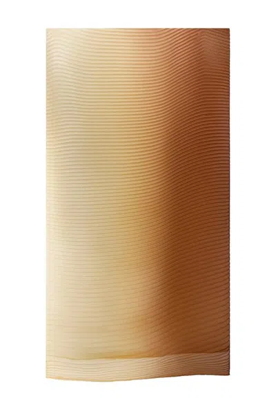 Truedames Chiffon Color Block Scarf In Brown