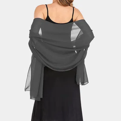 Truedames Chiffon Shawl Scarf Wrap In Gray
