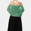 Truedames Lightweight Chiffon Shawl Scarf Wrap In Green