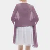Truedames Chiffon Shawl Scarf Wrap In Purple