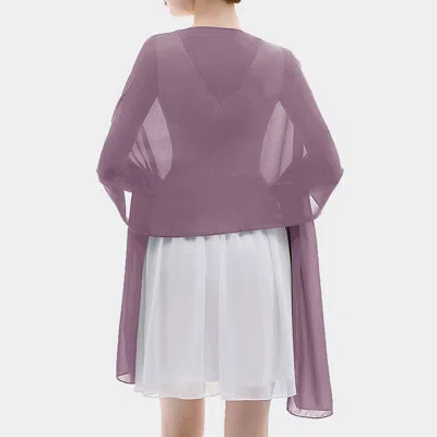 Truedames Chiffon Shawl Scarf Wrap In Purple
