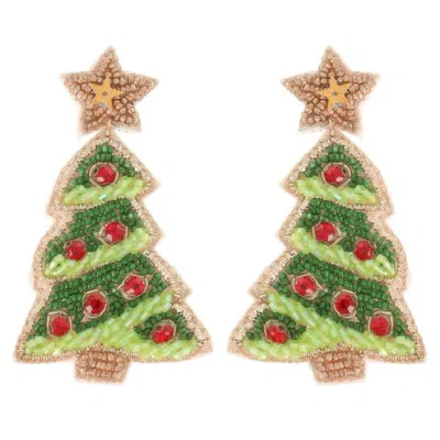 Truedames Christmas Tree With Star Topper Post Earrings In Multi